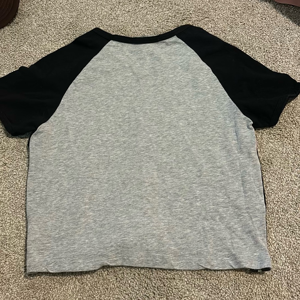 Brandy melville Black and gray baby tee